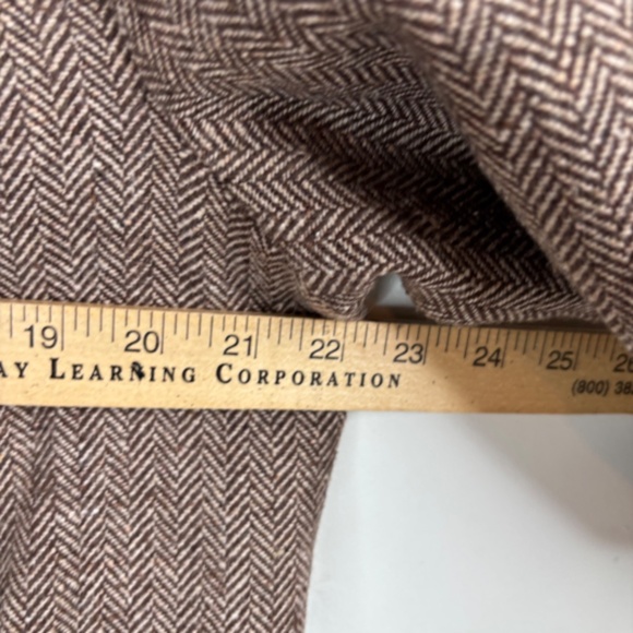 VTG Y2K Delias Wool Bomber Jacket XL Brown Herringbone Pea Coat Retro Punk Skate - Picture 10 of 12